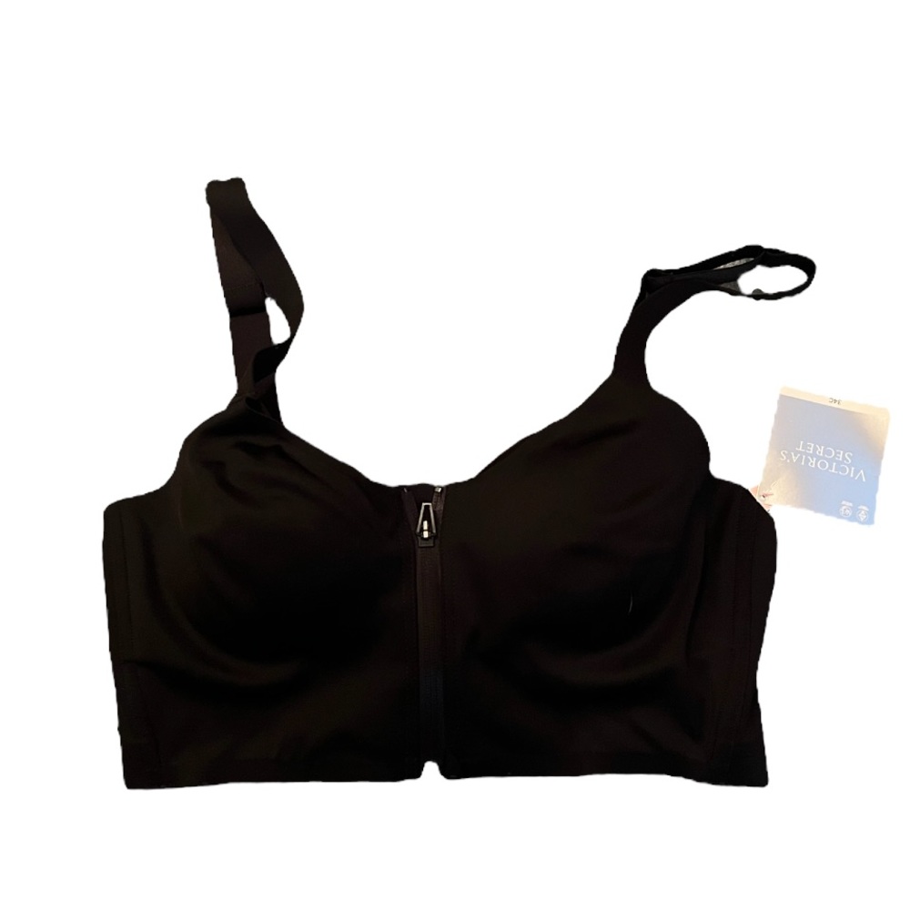 Victoria’s Secret VS Knockout Sports Bra Medium Support Zipper 34C NWT Zip New